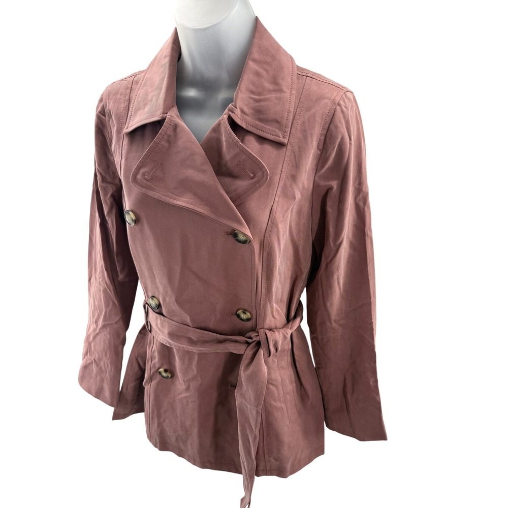 Club Monaco The Soft Trench Rose Double Breasted Belted Jacket XS MSRP278‎ NEW - Picture 7 of 13